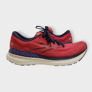 Brooks Glycerin GTS 19 Womens Sz 10 Medium Mesh Pink Blue Athletic Running Shoes